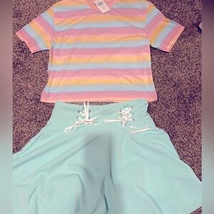 NWT HOT TOPIC SPRING/SUMMER Shirt&Skirt outfit